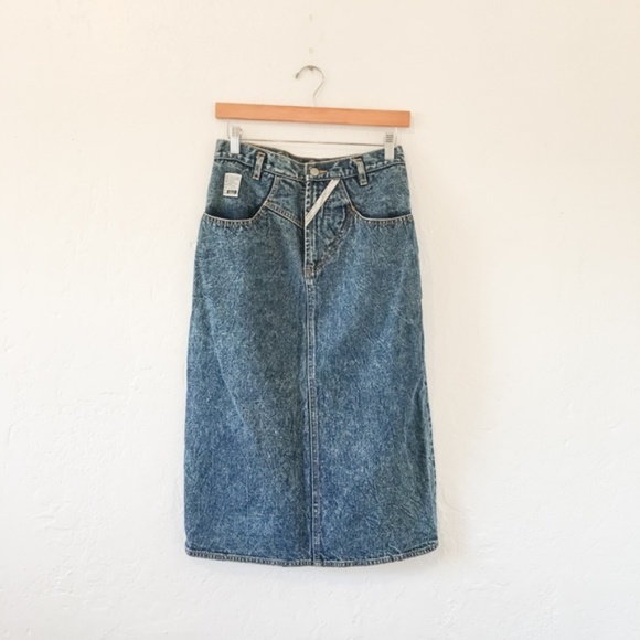 Vintage Denim - VTG 80's Jordache Studio Denim Midi Skirt - Sz M Vintage Denim - VTG 80's Jordache Studio Denim Midi Skirt - Sz M